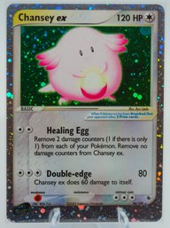 CHANSEY EX RUBY & SAPPHIRE Set Ultra Rare Full Holographic Pokemon Card!!