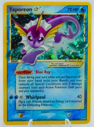 WOW!!! VAPOREON GOLD STAR POWER KEEPERS HOLOGRAPHIC POKEMON CARD!!