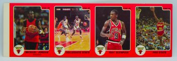 ABSURDLY RARE 4 PANEL MICHAEL JORDAN 1986 STAR BASKETBALL CARD UNCUT SHEET SECTION!!!!!!!