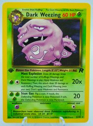 1ST ED DARK WEEZING Non-holographic Team Rocket Set Pokemon Card!!