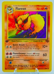 1ST ED FLAREON Non-holographic Jungle Set Pokemon Card!!