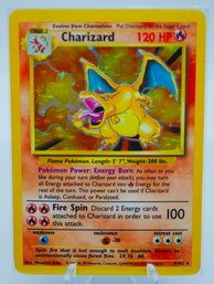 Iconic CHARIZARD Base Set Unlimited (3rd) Print Holographic Pokemon Card!!!!