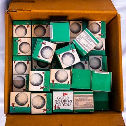 Giant Box Of UNOPENED Individually Packed Vintage Plymouth Golf Balls!!