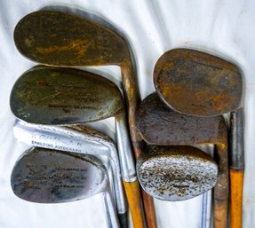 Lot Of Antique (wooden Shaft) Irons & Putters!! (3)