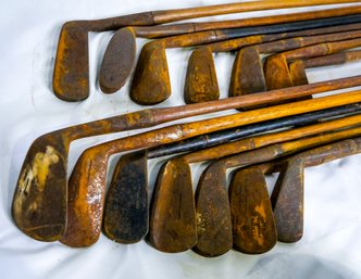 Giant Lot Of Antique (wooden Shaft) Irons & Putters!! (4)