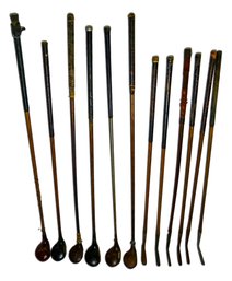 Fantastic Set Of Antique (wooden Shaft) Drivers, Irons & Putters! (2)