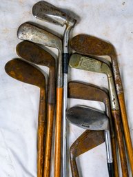 Awesome Set Of Misc Vintage And Antique (wooden Shaft) Golf Clubs!
