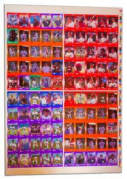 IMPOSSIBLY RARE 1990 STAR BASEBALL/BASKETBALL UNCUT SHEET W/ JORDAN, GRIFFEY, EWING, WORTHY AD CARDS!!!!!!