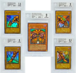 JAWDROPPING 1ST ED EXODIA THE FORBIDDEN ONE GRADED COMPLETE BGS SET OF 5 FOIL LOB YU-GI-OH Cards!!!