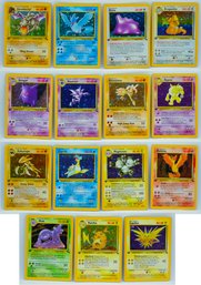 COMPLETE 1ST EDITION FOSSIL POKEMON CARD SET 62 Of 62!!!