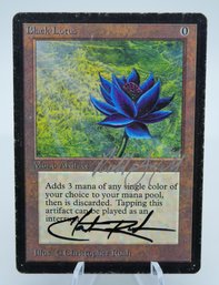 HOLY GRAIL - Authenticity Guaranteed DOUBLE SIGNED **BETA** MTG BLACK LOTUS (Garfield & Rush)!!!!