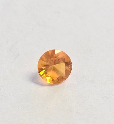 MEXICAN FIRE OPAL!!!  .30 CT  5MM ROUND  Beautiful BRIGHT ORANGE!!