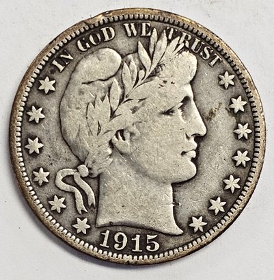 1915 Barber Half Dollar .900 Silver