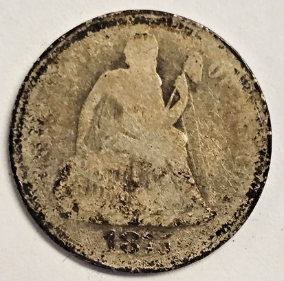 18?5 Seated Dime .900 Silver