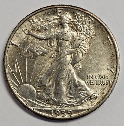 1939 Walking Liberty Half Dollar .900 Silver