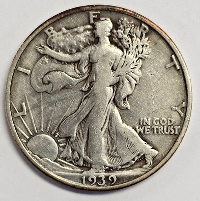 1939 D Walking Liberty Half Dollar .900 Silver