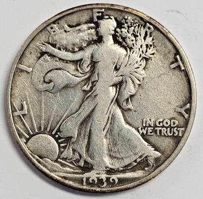 1939 S Walking Liberty Half Dollar .900 Silver