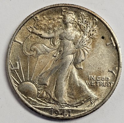1941 S Walking Liberty Half Dollar .900 Silver