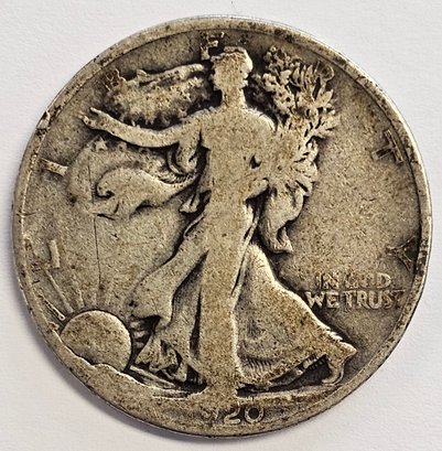1920 Walking Liberty Half Dollar .900 Silver