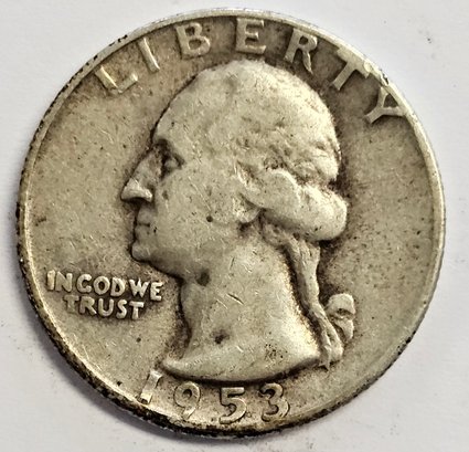1953 S Washington Quarter .900 Silver