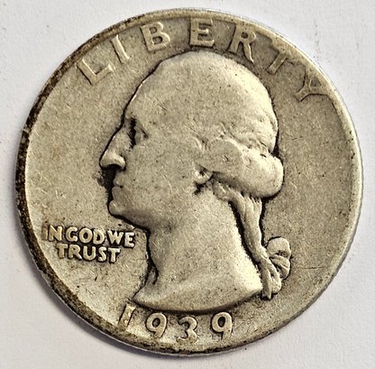 1939 D Washington Quarter .900 Silver