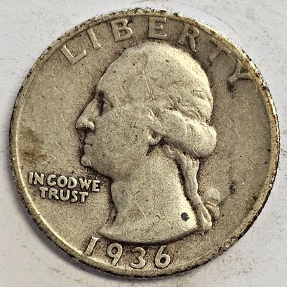 1936 Washington Quarter .900 Silver