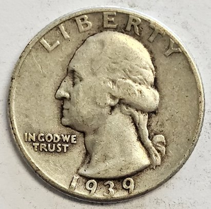 1939 Washington Quarter .900 Silver