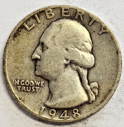 1948 Washington Quarter .900 Silver