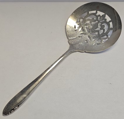 Heirloom Sterling Silver Fancy Serving Spoon (Lasting Spring Design) 56 Grams
