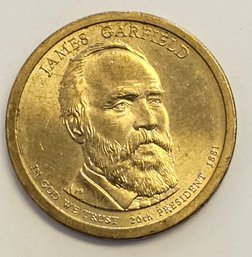 2011 P James Garfield One Dollar Presidential Coin