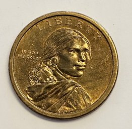 2010 P Sacagawea US One Dollar Coin With Arrows On Back