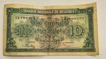 1943 10 DIX FRANCS Banque Nationale De Belgique