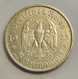 1935 Germany Reich Mark 5 Marks