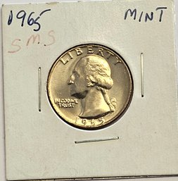 1965 WASHINGTON QUARTER MINT SMS