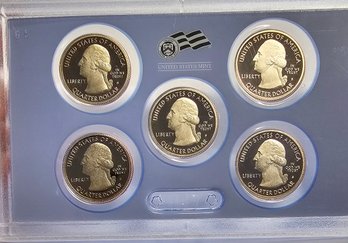 2010 S CLAD PROOF QUARTER SET AMERICA THE BEAUTIFUL NATIONAL PARKS