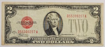 Series Of 1928 Red Seal $2.00 Bill