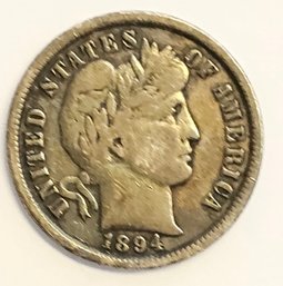 1984 Barbar Dime .900 Silver