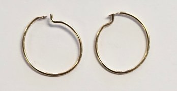 14K Yellow GOLD Endless Wire Hoops  12 MM  .2 Grams