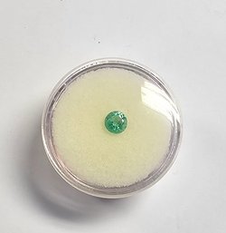 STUNNING Round Green COLOMBIAN Emerald  .43 Ct Tw  5 MM