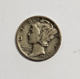 1940 Mercury Dime .900 Silver