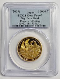 PCGS GRADED 2009 JAPANESE 10,000 YEN 20 GR .999 GOLD COIN