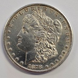 1878 S MORGAN DOLLAR COIN   .900 SILVER  7 TAIL FEATHERS