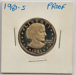 1981 S    PROOF    SUSAN B ANTHONY DOLLAR COIN