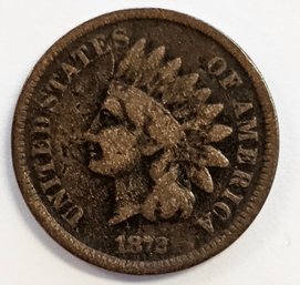 1872 INDIAN HEAD PENNY   ***BLUE RESIDUE IS NOT PERMANENT***