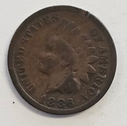 1886 INDIAN HEAD PENNY VARIETY 1