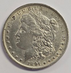 1891 O MORGAN DOLLAR COIN  .900 SILVER
