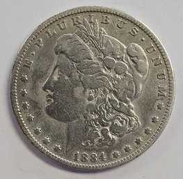 1884 MORGAN DOLLAR COIN   .900 SILVER