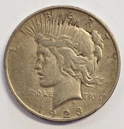 1923 D PEACE DOLLAR COIN   .900 SILVER