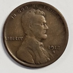 1913 S LINCOLN WHEAT PENNY