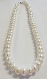 Vintage Sterling Silver HONORA 9.5-10.0mmFreshwater Pearl Necklace 18'  67.2 Gr